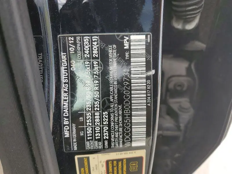 2013 MERCEDES-BENZ GLK 350  