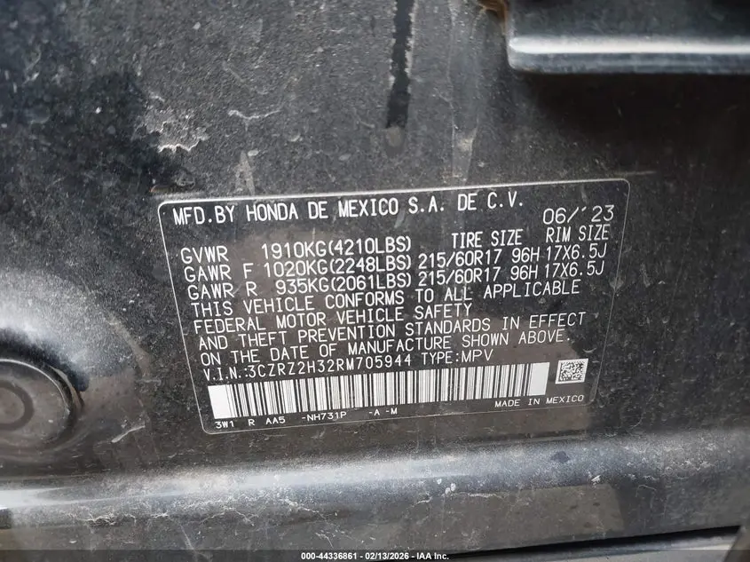 2024 HONDA HR-V AWD LX