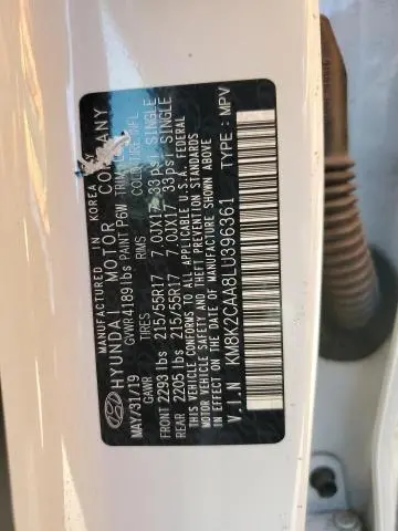 2020 HYUNDAI KONA SEL  