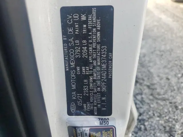 2021 KIA FORTE FE