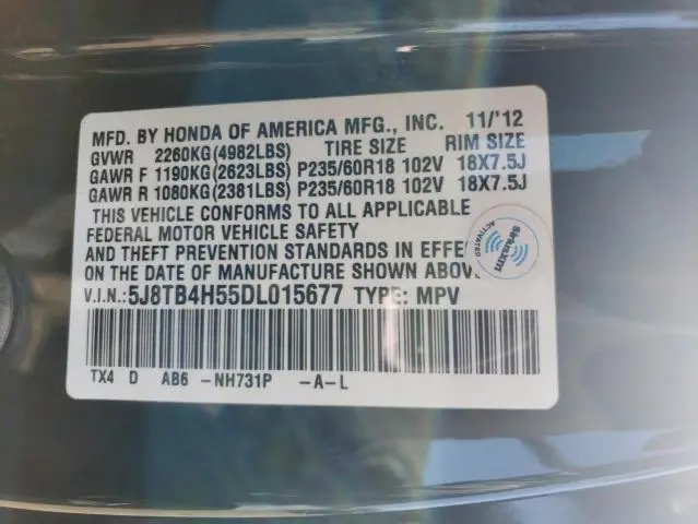 2013 ACURA RDX TECHNOLOGY  