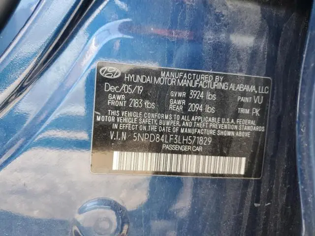 2020 HYUNDAI ELANTRA SEL  