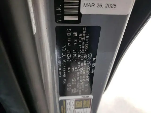 2023 KIA FORTE GT LINE  