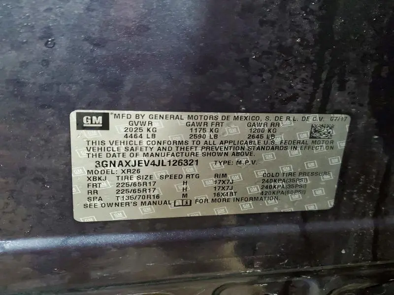 2018 CHEVROLET EQUINOX LT  