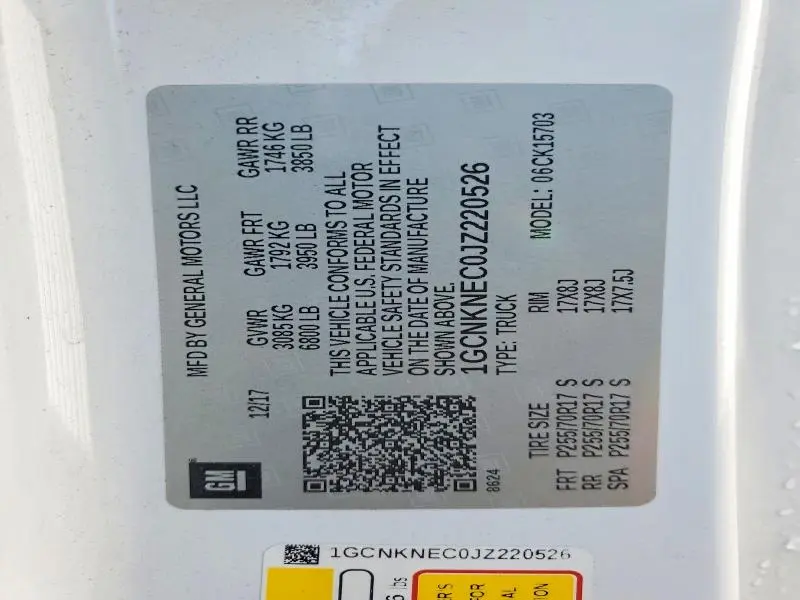 2018 CHEVROLET SILVERADO K1500  