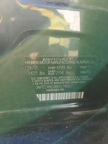 2011 HYUNDAI SONATA SE  