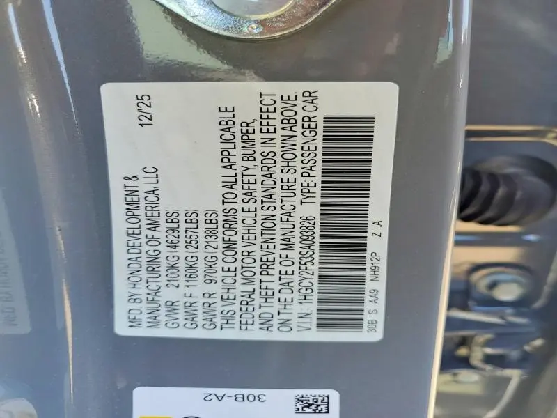 2025 HONDA ACCORD HYBRID SPORT  
