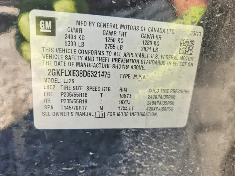 2013 GMC TERRAIN SLT  