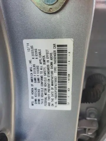 2015 HONDA ACCORD SPORT  