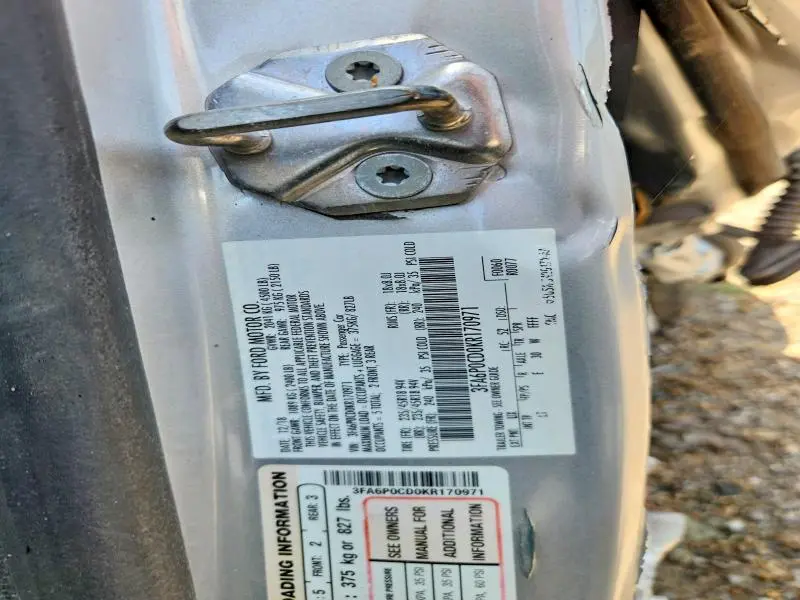 2019 FORD FUSION SEL  