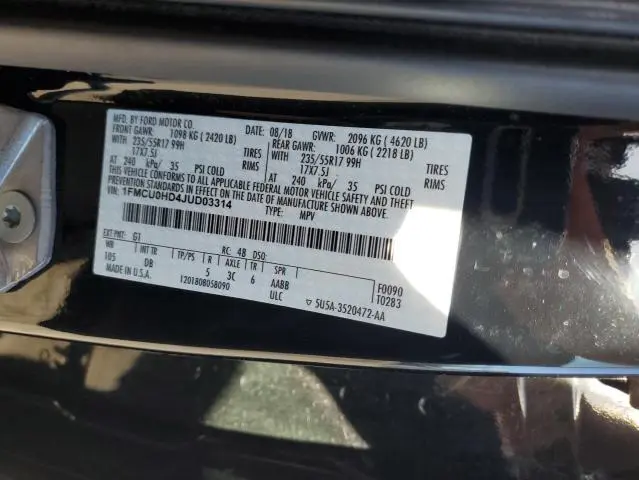 2018 FORD ESCAPE SEL  