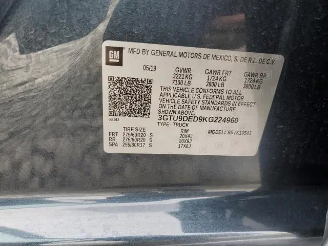2019 GMC SIERRA K1500 SLT