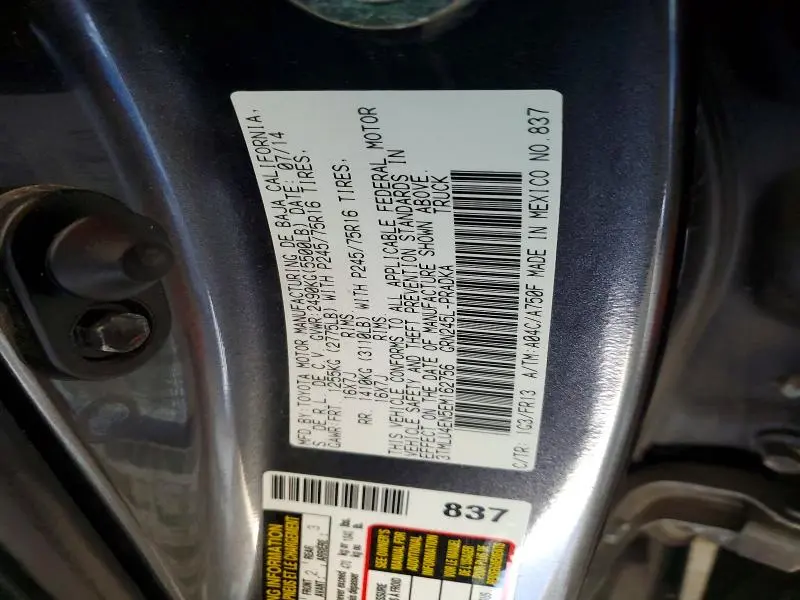 2014 TOYOTA TACOMA V6  