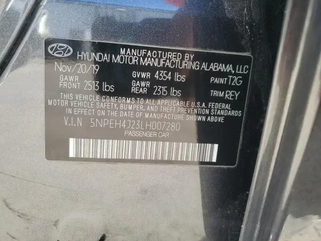 2020 HYUNDAI SONATA LIMITED  