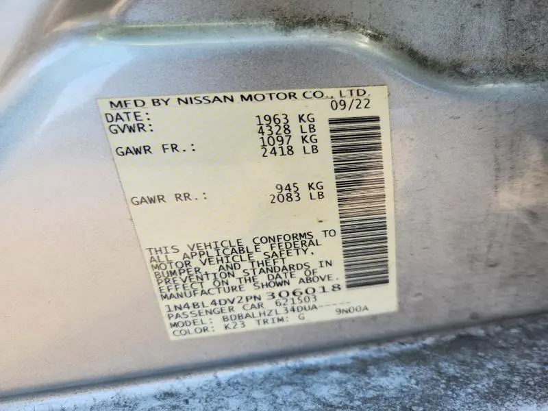 2023 NISSAN ALTIMA SV  