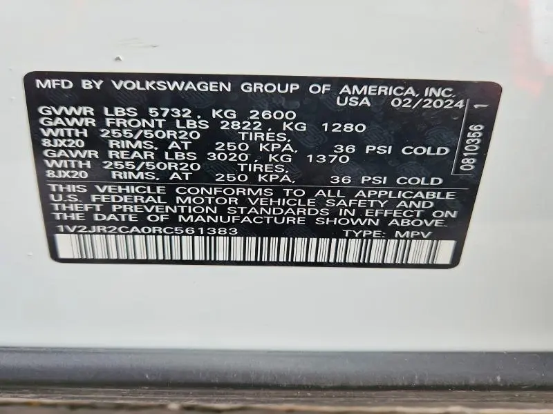 2024 VOLKSWAGEN ATLAS SE  