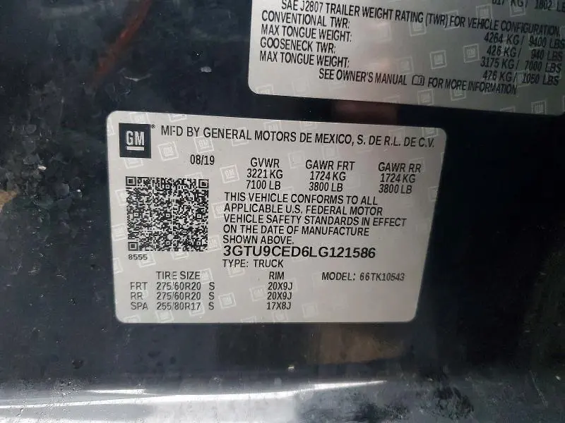 2020 GMC SIERRA K1500 ELEVATION  