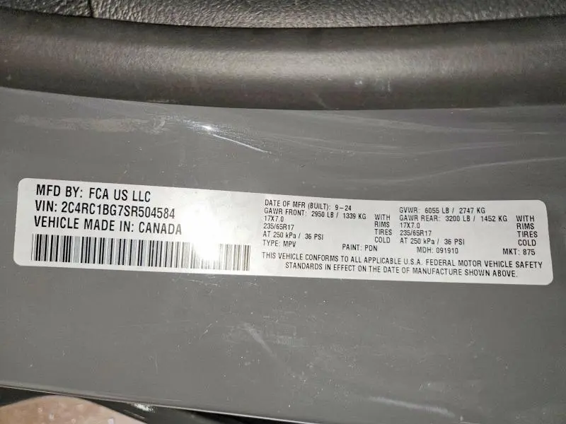 2025 CHRYSLER PACIFICA SELECT  