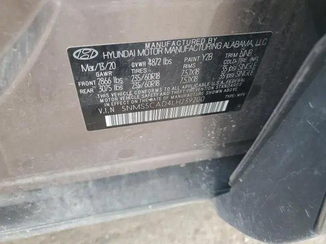 2020 HYUNDAI SANTA FE LIMITED  