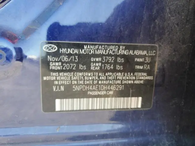 2013 HYUNDAI ELANTRA GLS