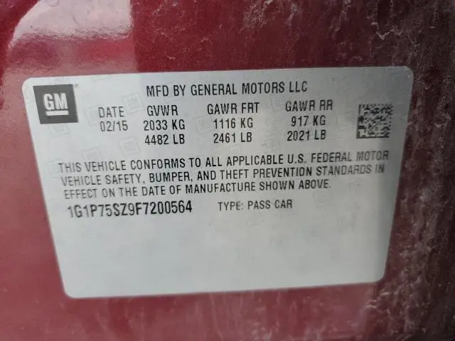 2015 CHEVROLET CRUZE   