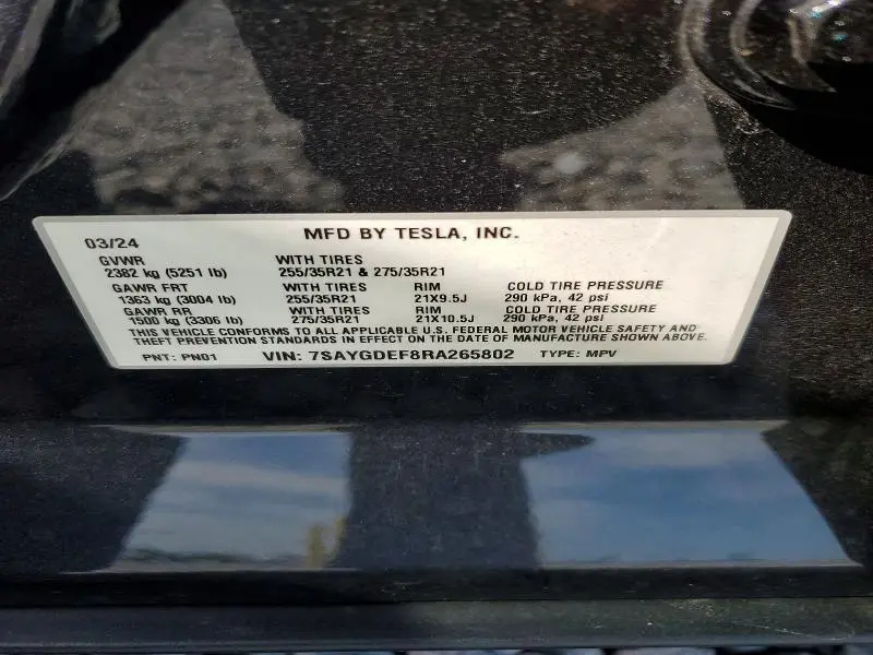 2024 TESLA MODEL Y   