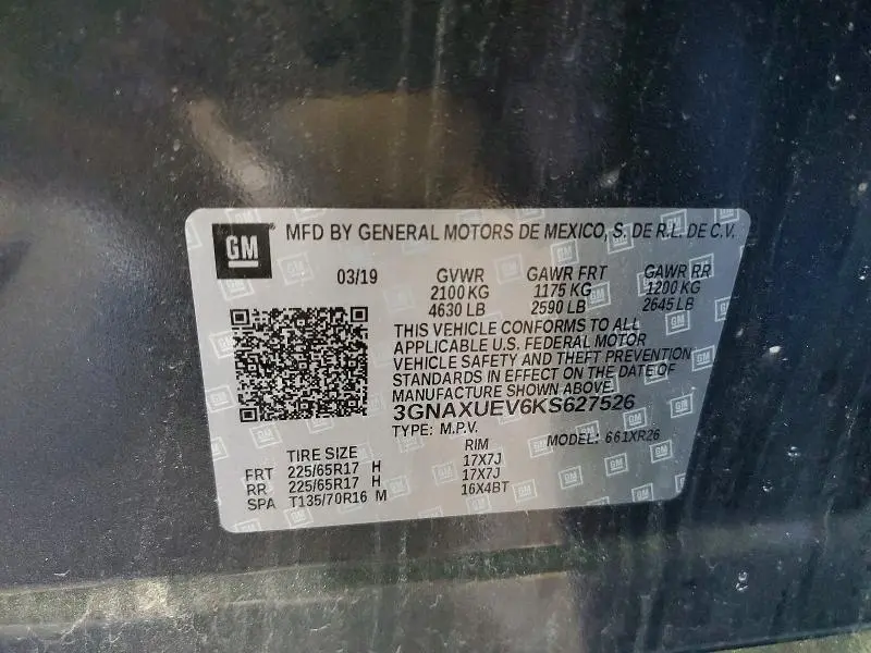 2019 CHEVROLET EQUINOX LT  