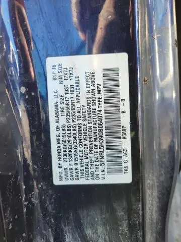 2016 HONDA ODYSSEY SE  