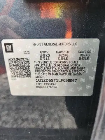 2020 CHEVROLET MALIBU LT  