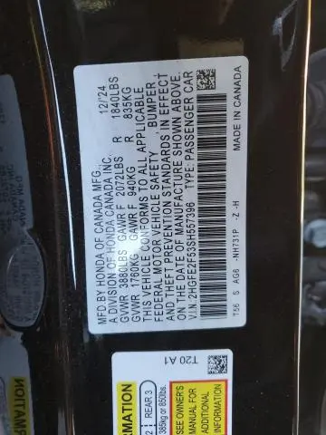 2025 HONDA CIVIC SPORT  