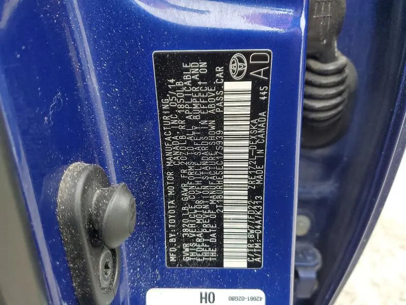 2014 TOYOTA COROLLA S PLUS  