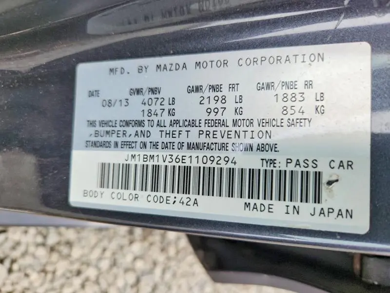2014 MAZDA 3 TOURING  
