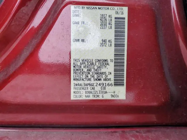 2016 NISSAN ALTIMA 2.5  
