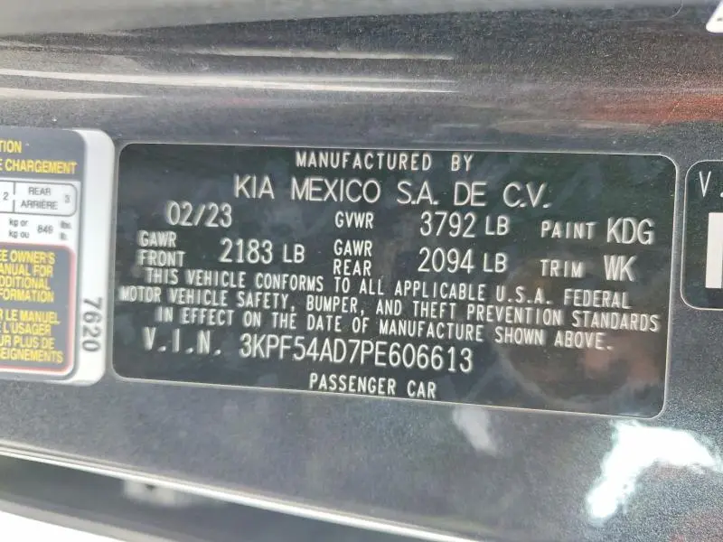 2023 KIA FORTE GT LINE  