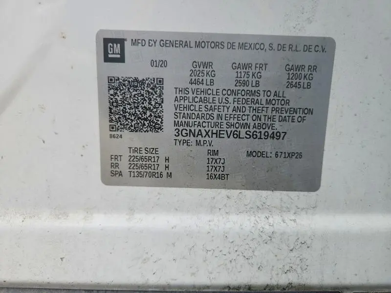 2020 CHEVROLET EQUINOX LS  