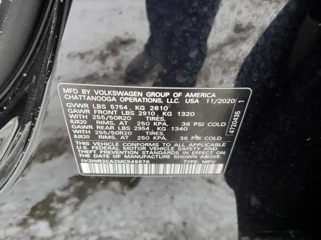 2021 VOLKSWAGEN ATLAS SE