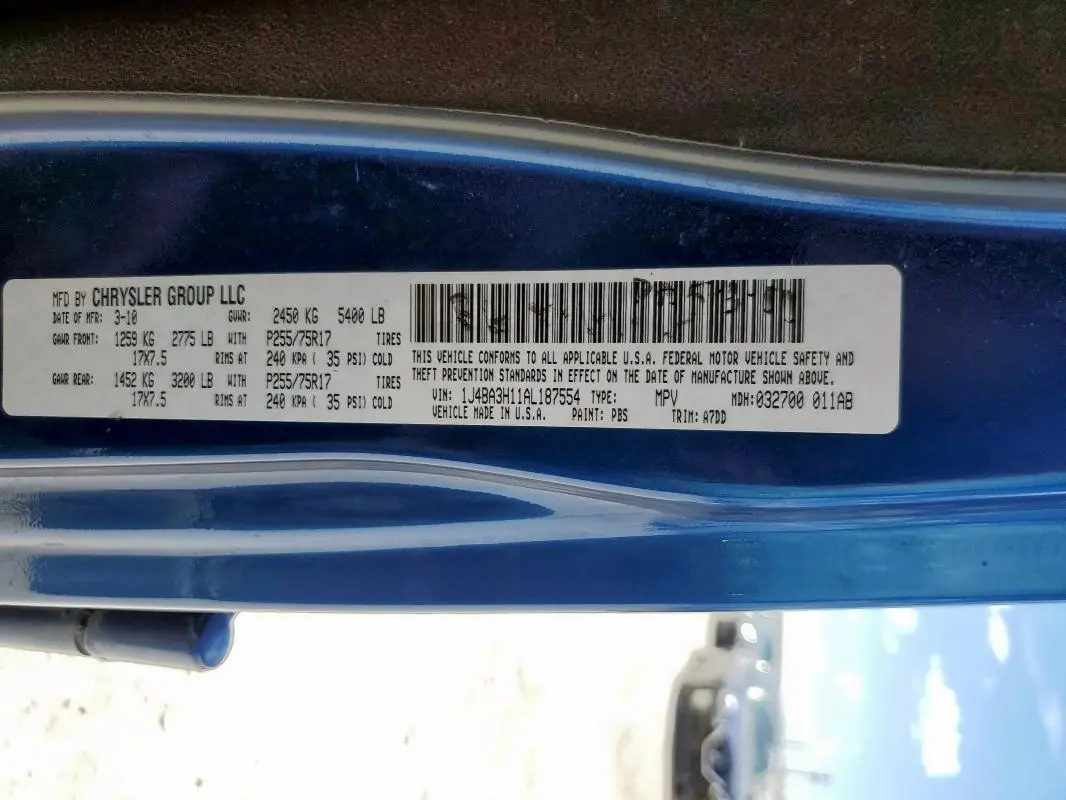 2010 JEEP WRANGLER UNLIMITED SPORT  