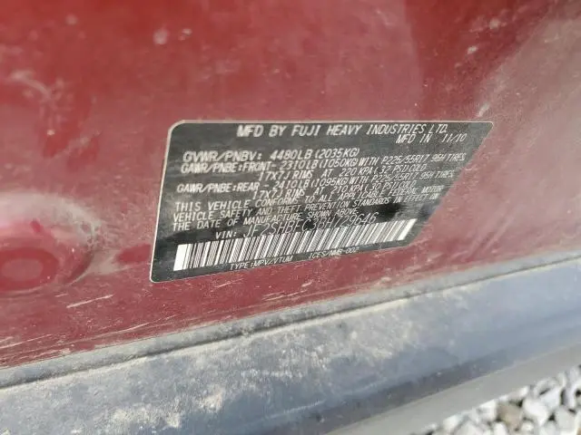 2011 SUBARU FORESTER LIMITED