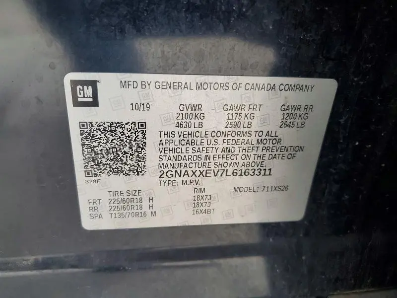 2020 CHEVROLET EQUINOX PREMIER  
