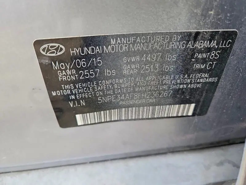 2015 HYUNDAI SONATA LIMITED  
