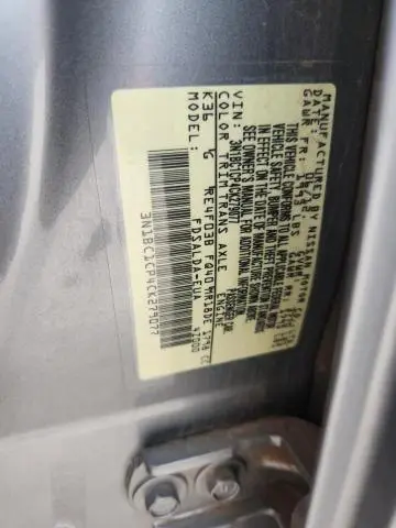 2012 NISSAN VERSA S  