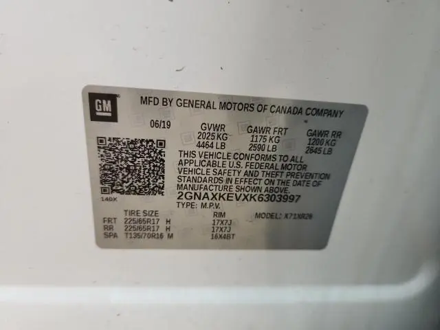 2019 CHEVROLET EQUINOX LT  