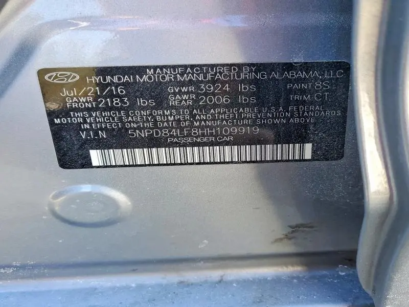 2017 HYUNDAI ELANTRA   