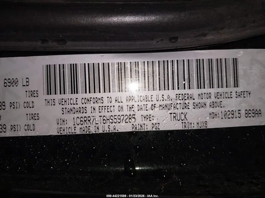 2017 RAM 1500 BIG HORN  4X4 5'7 BOX