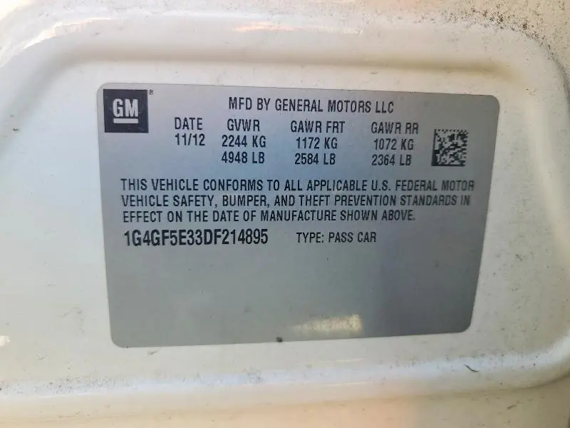 2013 BUICK LACROSSE PREMIUM  