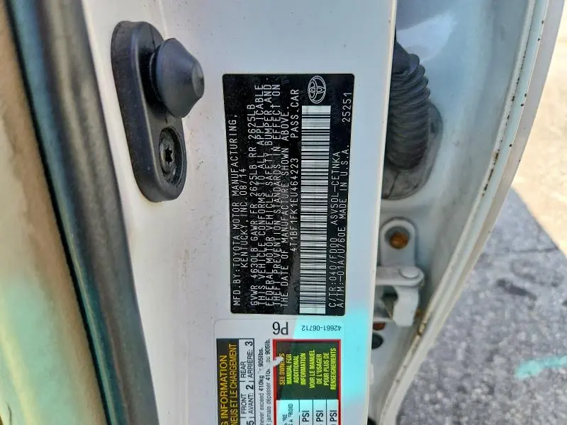 2014 TOYOTA CAMRY   