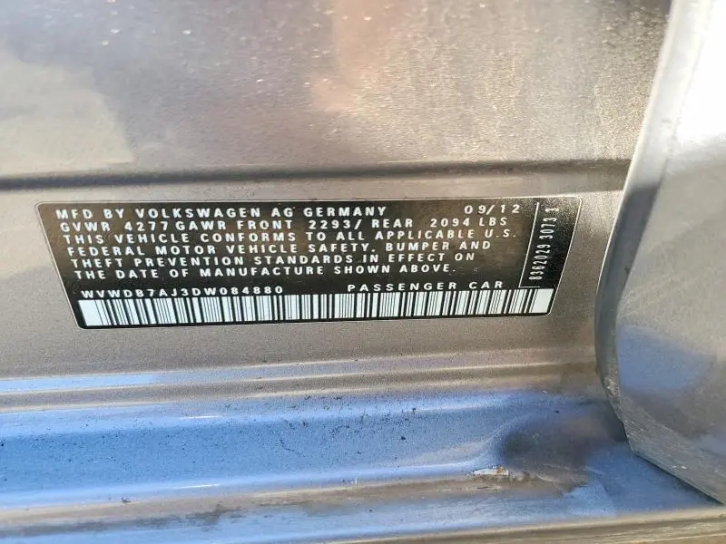 2013 VOLKSWAGEN GOLF   