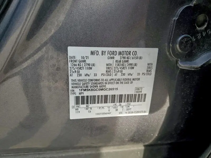 2021 FORD EXPLORER ST  