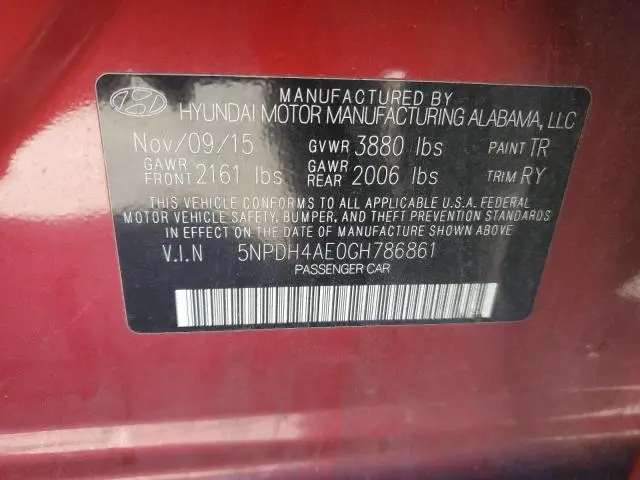 2016 HYUNDAI ELANTRA SE