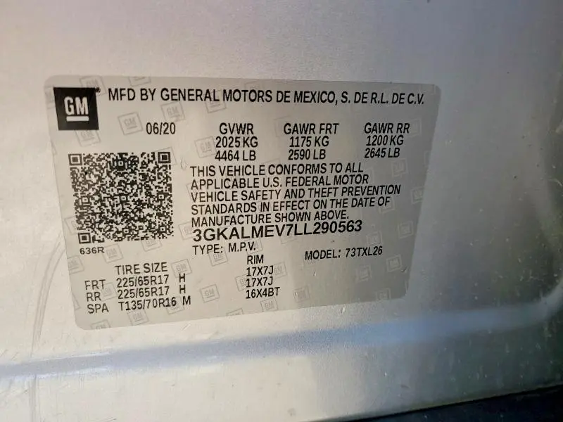 2020 GMC TERRAIN SLE  